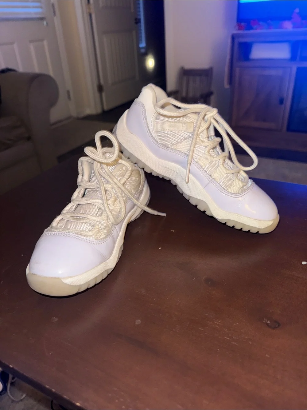 Jordan Kids Cream and White Low-Top Sneakers